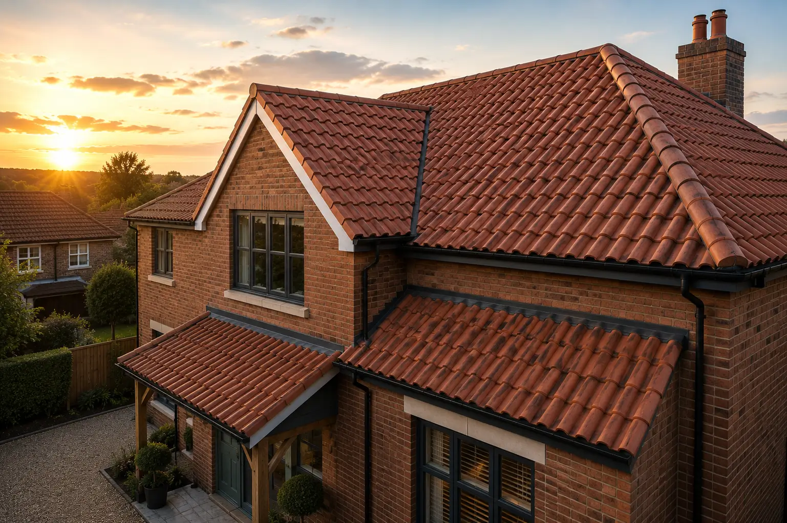 Close-up roofing detail