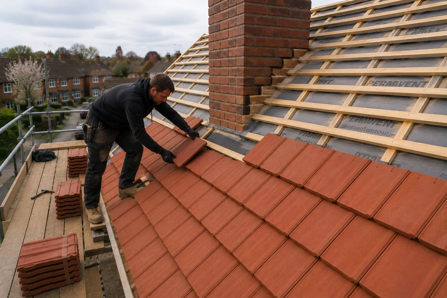 Tiled roofing